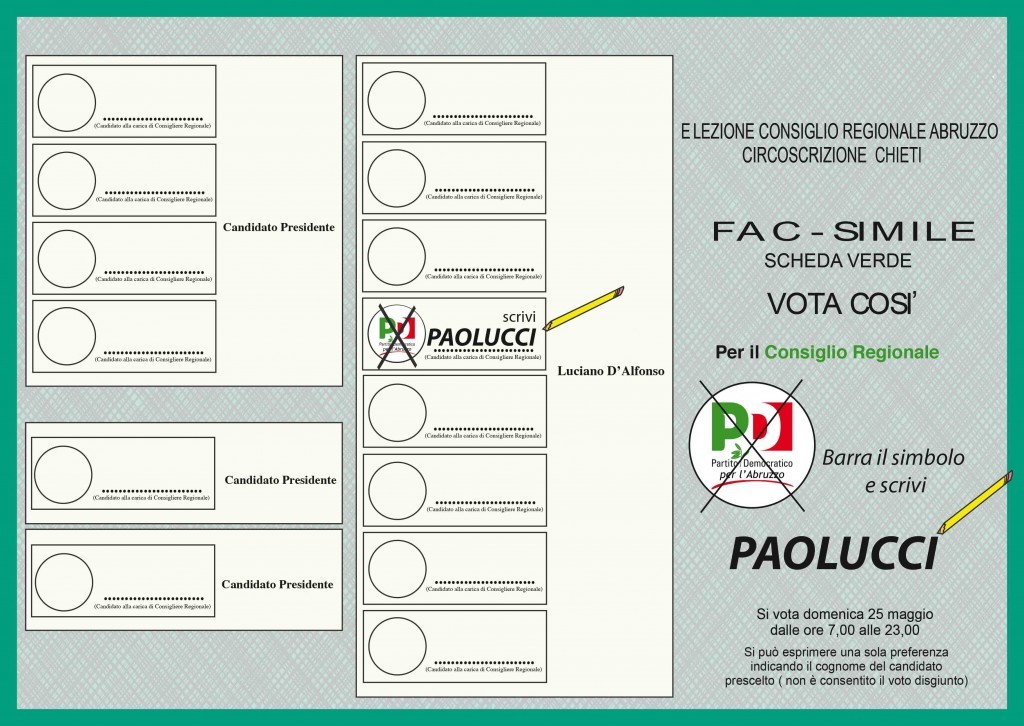 Il tuo VOTO per Silvio PAOLUCCI candidato alla carica di consigliere regionale nelle elezioni del 25 maggio 2014.‏‏‏‏