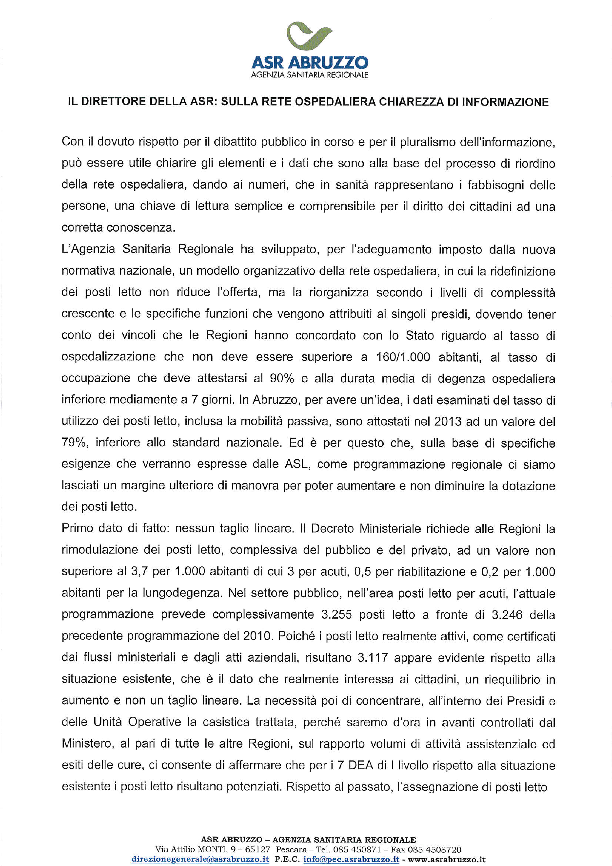 Direttore ASR_ Rete Ospedaliera pag 1